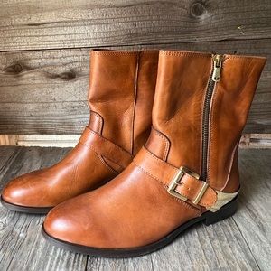 Charles David boots booties cognac 9 1/2
